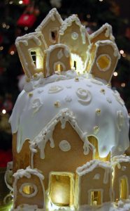 Panettone con paesaggio innevat