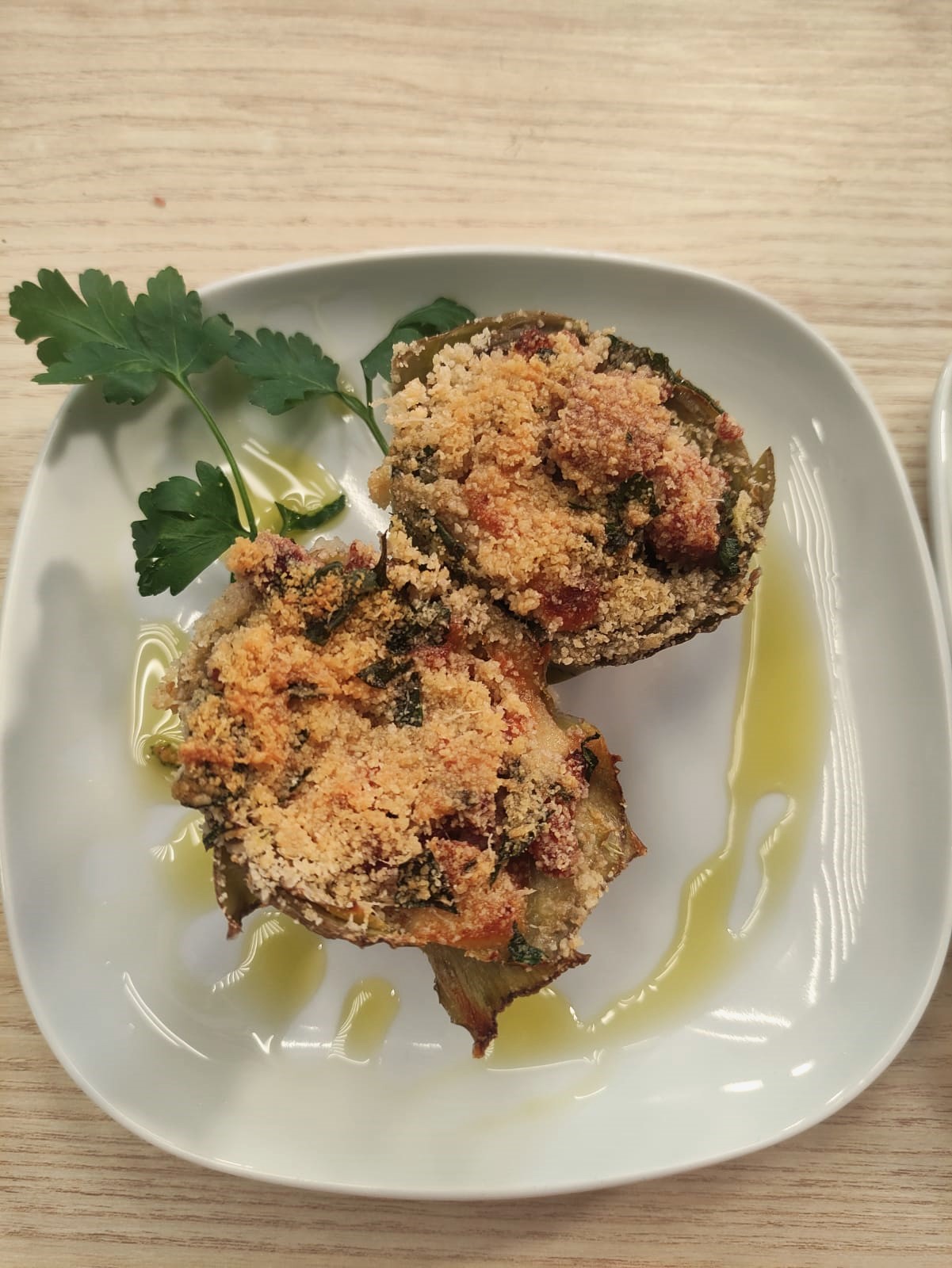 Carciofi ripieni gratinati al forno